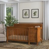 image:imageDavinci Kalani 4in1 Convertible Crib amp Changer Combo Gray  GREENGUARD Gold Certified Converts to Toddler Bed Daybed amp FullSize Bed 4 Adjustable Mattress Heights Easy to AssembleChestnut