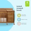 image:imageDavinci Kalani 4in1 Convertible Crib amp Changer Combo Gray  GREENGUARD Gold Certified Converts to Toddler Bed Daybed amp FullSize Bed 4 Adjustable Mattress Heights Easy to AssembleChestnut