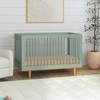 image:imageDavinci Marley 3in1 Convertible Baby Crib Walnut  GREENGUARD Gold Certified FSC Certified Converts to Toddler Bed amp Daybed 4 Adjustable Mattress Heights  Easy AssemblyLight Sage and Honey