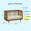 image:imageDavinci Marley 3in1 Convertible Baby Crib Walnut  GREENGUARD Gold Certified FSC Certified Converts to Toddler Bed amp Daybed 4 Adjustable Mattress Heights  Easy AssemblyWalnut