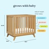 image:imageDavinci Otto 3in1 Convertible Mini Baby Crib w 4 Mattress  Honey  GREENGUARD Gold Certified Mini Crib Convertible to Toddler Bed amp Daybed  Easy to Assemble  4 Adjustable Mattress HeightsHoney