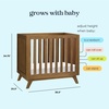 image:imageDavinci Otto 3in1 Convertible Mini Baby Crib w 4 Mattress  Honey  GREENGUARD Gold Certified Mini Crib Convertible to Toddler Bed amp Daybed  Easy to Assemble  4 Adjustable Mattress HeightsWalnut