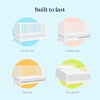 image:imageDavinci Sammy Scallop 4in1 Convertible Baby Crib Powder Blue  GREENGUARD Gold Certified Converts to Toddler Bed amp Daybed amp FullSize Bed 4 Adjustable Mattress Heights  Easy to AssembleWhite