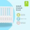 image:imageDavinci Sammy Scallop 4in1 Convertible Baby Crib Powder Blue  GREENGUARD Gold Certified Converts to Toddler Bed amp Daybed amp FullSize Bed 4 Adjustable Mattress Heights  Easy to AssembleWhite