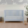 image:imageDavinci Sammy Scallop 4in1 Convertible Baby Crib Powder Blue  GREENGUARD Gold Certified Converts to Toddler Bed amp Daybed amp FullSize Bed 4 Adjustable Mattress Heights  Easy to AssemblePowder Blue