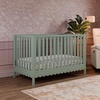 image:imageDavinci Sammy Scallop 4in1 Convertible Baby Crib Powder Blue  GREENGUARD Gold Certified Converts to Toddler Bed amp Daybed amp FullSize Bed 4 Adjustable Mattress Heights  Easy to AssembleLight Sage