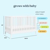 image:imageDavinci Sammy Scallop 4in1 Convertible Baby Crib Powder Blue  GREENGUARD Gold Certified Converts to Toddler Bed amp Daybed amp FullSize Bed 4 Adjustable Mattress Heights  Easy to AssembleWhite
