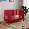 image:imageDavinci Sammy Scallop 4in1 Convertible Baby Crib Powder Blue  GREENGUARD Gold Certified Converts to Toddler Bed amp Daybed amp FullSize Bed 4 Adjustable Mattress Heights  Easy to AssembleStrawberry Red