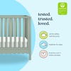 image:imageDavinci Sammy Scallop 4in1 Convertible Baby Crib Powder Blue  GREENGUARD Gold Certified Converts to Toddler Bed amp Daybed amp FullSize Bed 4 Adjustable Mattress Heights  Easy to AssembleLight Sage