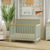 image:imageDavinci Shea 4in1 Convertible Baby Crib Light Sage and Honey  GREENGUARD Gold amp FSC Certified  Converts to Toddler Bed amp Daybed amp FullSize Bed 4 Adjustable Mattress HeightsLight Sage and Honey