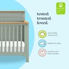 image:imageDavinci Shea 4in1 Convertible Baby Crib Light Sage and Honey  GREENGUARD Gold amp FSC Certified  Converts to Toddler Bed amp Daybed amp FullSize Bed 4 Adjustable Mattress HeightsLight Sage and Honey