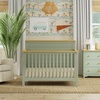 image:imageDavinci Shea 4in1 Convertible Baby Crib Light Sage and Honey  GREENGUARD Gold amp FSC Certified  Converts to Toddler Bed amp Daybed amp FullSize Bed 4 Adjustable Mattress HeightsLight Sage and Honey