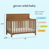 image:imagedaVinci Autumn 4in1 Baby Crib Convertible to Toddler Bed Daybed FullSize Bed  Easy Assembly  GREENGUARD Certified  4 Adjustable Mattress Heights  Conversion Kit Sold Separately Chestnut  GREENGUARD Certified Converts to Toddler Bed Daybed FullSize Bed  4 Adjustable Heights  Conversion Kits Sold Separately