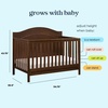 image:imagedaVinci Charlie 4in1 Baby Crib Convertible to Toddler Bed Daybed FullSize Bed Easy Assembly  GREENGUARD Gold Certified  4 Adjustable Mattress Heights Conversion Kit Sold Separately  Espresso
