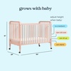 image:imagedaVinci Jenny Lind 3in1 Convertible Baby Crib Navy  GREENGUARD Gold Certified Converts to Toddler Bed amp Daybed 4 Adjustable Mattress Heights  Conversion Kit Sold SeparatelyBlush Pink
