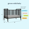image:imagedaVinci Jenny Lind 3in1 Convertible Baby Crib Navy  GREENGUARD Gold Certified Converts to Toddler Bed amp Daybed 4 Adjustable Mattress Heights  Conversion Kit Sold SeparatelyEbony