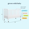 image:imagedaVinci Jenny Lind 3in1 Convertible Baby Crib Navy  GREENGUARD Gold Certified Converts to Toddler Bed amp Daybed 4 Adjustable Mattress Heights  Conversion Kit Sold SeparatelyWhite