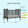 image:imagedaVinci Jenny Lind 3in1 Convertible Baby Crib Navy  GREENGUARD Gold Certified Converts to Toddler Bed amp Daybed 4 Adjustable Mattress Heights  Conversion Kit Sold SeparatelyEbony