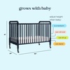 image:imagedaVinci Jenny Lind 3in1 Convertible Baby Crib Navy  GREENGUARD Gold Certified Converts to Toddler Bed amp Daybed 4 Adjustable Mattress Heights  Conversion Kit Sold SeparatelyNavy