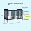 image:imagedaVinci Jenny Lind 3in1 Convertible Baby Crib Navy  GREENGUARD Gold Certified Converts to Toddler Bed amp Daybed 4 Adjustable Mattress Heights  Conversion Kit Sold SeparatelyNavy