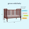 image:imagedaVinci Jenny Lind 3in1 Convertible Baby Crib Navy  GREENGUARD Gold Certified Converts to Toddler Bed amp Daybed 4 Adjustable Mattress Heights  Conversion Kit Sold SeparatelyRich Cherry