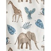 image:imagelittle planet by carters Unisex Baby 3pack Short Sleeve Bodysuits Made With Organic CottonMoss Green  Blue Stripe  Safari Print