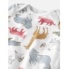 image:imagelittle planet by carters Unisex Baby 3pack Short Sleeve Bodysuits Made With Organic CottonPrehistoricStripe
