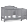 image:imageDavinci Charlie 4in1 Convertible Mini Crib and Changer Combo in White Greenguard Gold CertifiedGrey