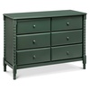 image:imageDavinci Jenny Lind Spindle 6Drawer Dresser in EbonyForest Green