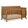 image:imageDavinci Kalani 4in1 Convertible Crib amp Changer Combo Gray  GREENGUARD Gold Certified Converts to Toddler Bed Daybed amp FullSize Bed 4 Adjustable Mattress Heights Easy to AssembleChestnut