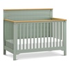 image:imageDavinci Shea 4in1 Convertible Baby Crib Light Sage and Honey  GREENGUARD Gold amp FSC Certified  Converts to Toddler Bed amp Daybed amp FullSize Bed 4 Adjustable Mattress HeightsLight Sage and Honey