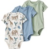 Moss Green  Blue Stripe  Safari Print