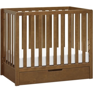 image:imageCarters by DaVinci Colby 4in1 Convertible Mini Crib with Trundle Drawer in White Greenguard Gold Certified Undercrib StorageWalnut