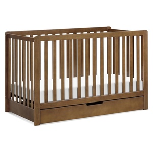 image:imageCarters by Davinci Colby 4in1 Convertible Crib wTrundle Storage  GREENGUARD Certified Convertible Baby Crib to Toddler Bed Daybed FullSize Bed  4 Adjustable Mattress Heights Walnut