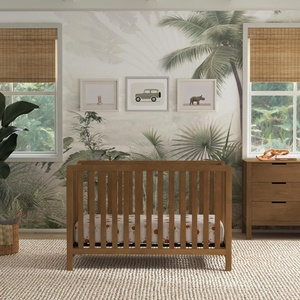 image:imageCarters by Davinci Colby LowProfile 4in1 Baby Crib Walnut  GREENGUARD Certified Crib Convertible to Toddler Bed Daybed amp FullSize Bed 4 Adjustable Mattress Heights Easy to AssembleWalnut