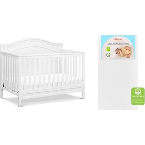 image:imageDavinci Charlie 4in1 Convertible Crib GREENGUARD Certified Honey  Converts to Toddler Bed Daybed FullSize Bed 4 Adjustable Mattress Heights Conversion Kits Sold Separately Easy AssemblyWhite