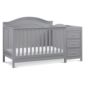 image:imageDavinci Charlie 4in1 Convertible Mini Crib and Changer Combo in White Greenguard Gold CertifiedGrey