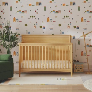image:imageDavinci Frem 4in1 Convertible Crib GREENGUARD Certified Honey  Converts to Toddler Bed Daybed amp FullSize Bed  4 Adjustable Mattress Heights  Conversion Kits Sold Separately