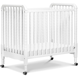 image:imageDavinci Jenny Lind 3in1 Convertible Mini Crib in White Removable Wheels Greenguard Gold Certified  GREENGUARD Certified Mini Crib w Removable Wheels Converts to Toddler Bed amp Daybed w 4 Adjustable Mattress Heights