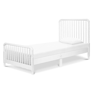 image:imageDavinci Jenny Lind TwinBed with Wood Spindle Posts in EbonyMattress Support Slats IncludedWhite
