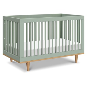 image:imageDavinci Marley 3in1 Convertible Baby Crib Walnut  GREENGUARD Gold Certified FSC Certified Converts to Toddler Bed amp Daybed 4 Adjustable Mattress Heights  Easy AssemblyLight Sage and Honey