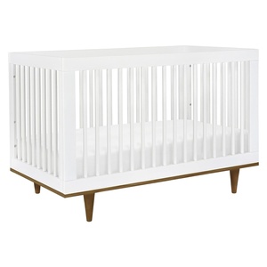 image:imageDavinci Marley 3in1 Convertible Baby Crib Walnut  GREENGUARD Gold Certified FSC Certified Converts to Toddler Bed amp Daybed 4 Adjustable Mattress Heights  Easy AssemblyWhite and Walnut