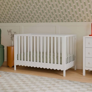 image:imageDavinci Sammy Scallop 4in1 Convertible Baby Crib Powder Blue  GREENGUARD Gold Certified Converts to Toddler Bed amp Daybed amp FullSize Bed 4 Adjustable Mattress Heights  Easy to AssembleWhite