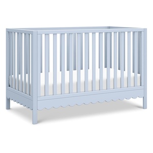 image:imageDavinci Sammy Scallop 4in1 Convertible Baby Crib Powder Blue  GREENGUARD Gold Certified Converts to Toddler Bed amp Daybed amp FullSize Bed 4 Adjustable Mattress Heights  Easy to AssemblePowder Blue
