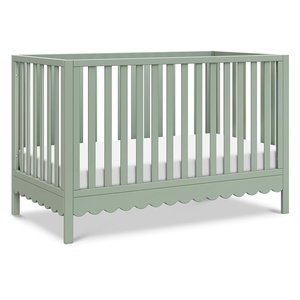 image:imageDavinci Sammy Scallop 4in1 Convertible Baby Crib Powder Blue  GREENGUARD Gold Certified Converts to Toddler Bed amp Daybed amp FullSize Bed 4 Adjustable Mattress Heights  Easy to AssembleLight Sage