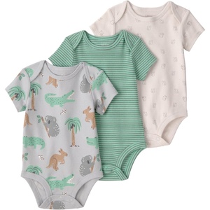 image:imagelittle planet by carters Unisex Baby 3pack Short Sleeve Bodysuits Made With Organic CottonAussie Friends