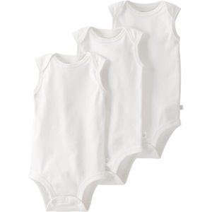 image:imagelittle planet by carters Unisex Baby 3pack Short Sleeve Bodysuits Made With Organic CottonOff White Tank