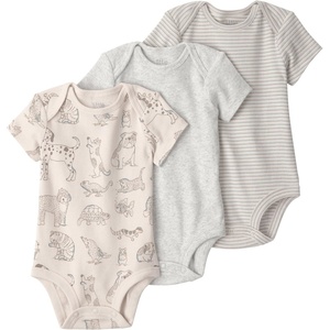 image:imagelittle planet by carters Unisex Baby 3pack Short Sleeve Bodysuits Made With Organic CottonPet
