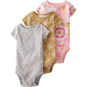 image:imagelittle planet by carters Unisex Baby 3pack Short Sleeve Bodysuits Made With Organic CottonPink Floral