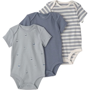 image:imagelittle planet by carters Unisex Baby 3pack Short Sleeve Bodysuits Made With Organic CottonSail Away